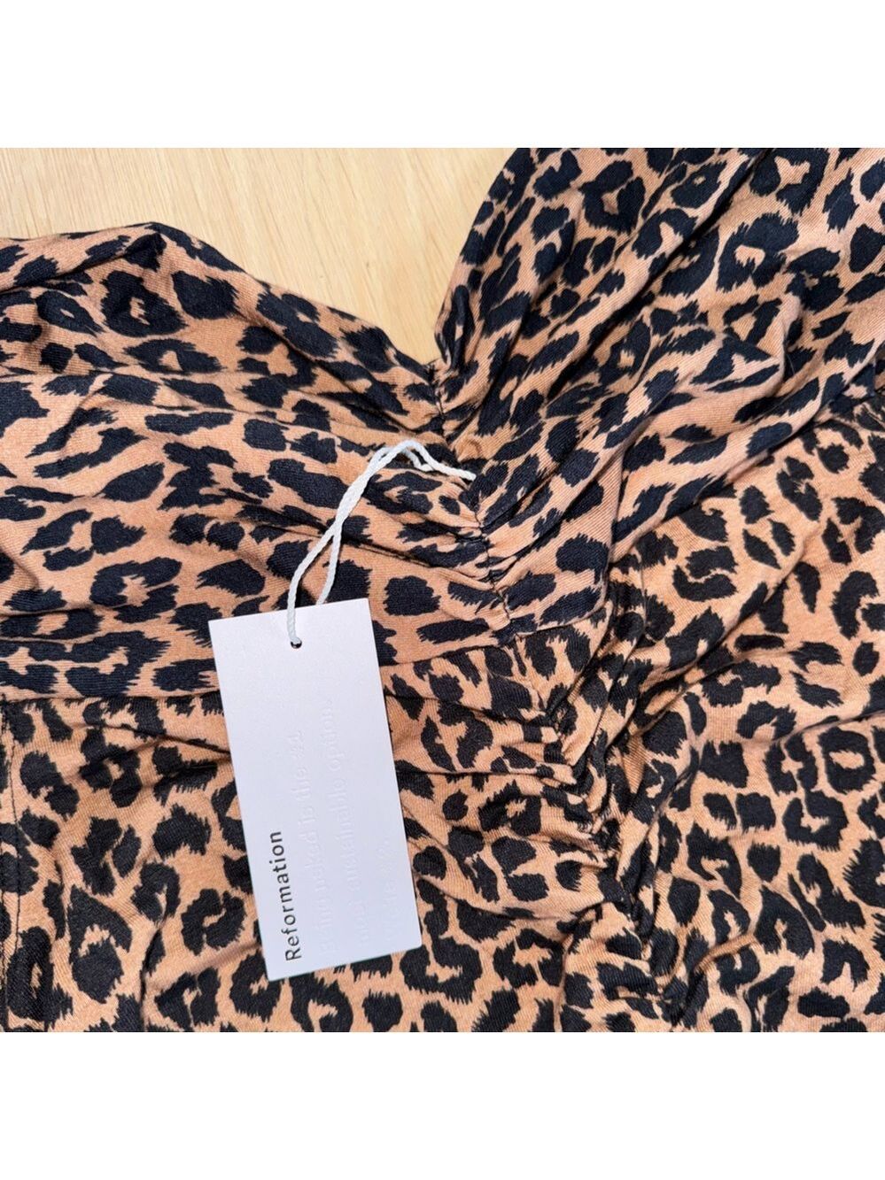 Reformation Sabine Leopard Print Dress Size XL NWT - Picture 8 of 10